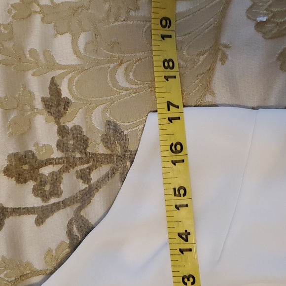 WHBM size SP white with black beaded spaghetti strap top - Picture 8 of 9